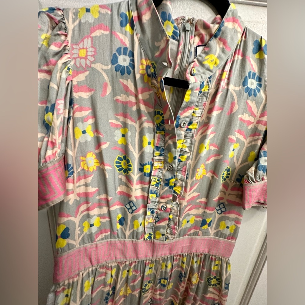 CK Bradley, Annabelle Short Sleeve Dress, Wildflower Gray, Medium EUC - Picture 5 of 10